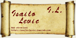 Isailo Lević vizit kartica